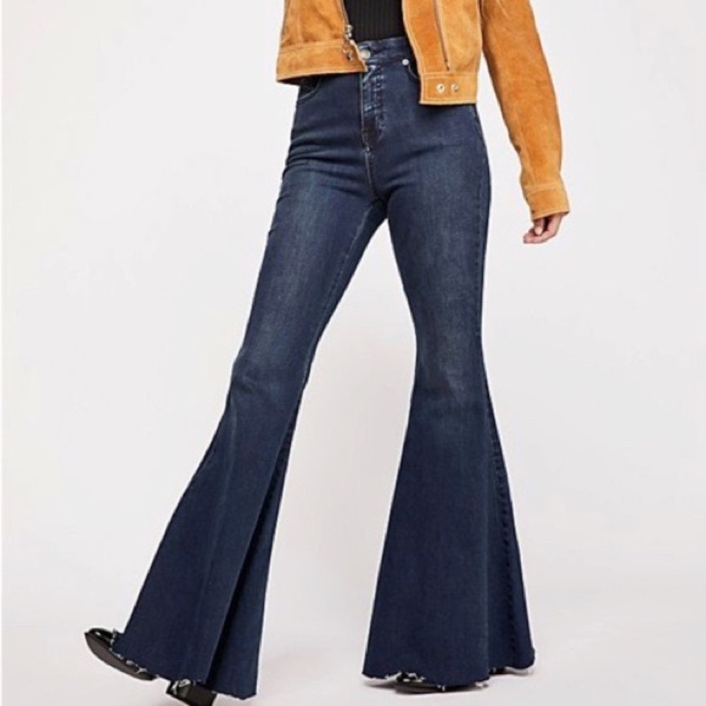NWT Free People Bell Bottom Denim Jeans